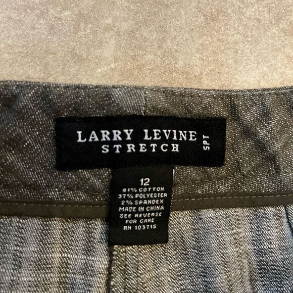 Dark khaki green and white heathered straight leg trousers - Picture 4 of 5